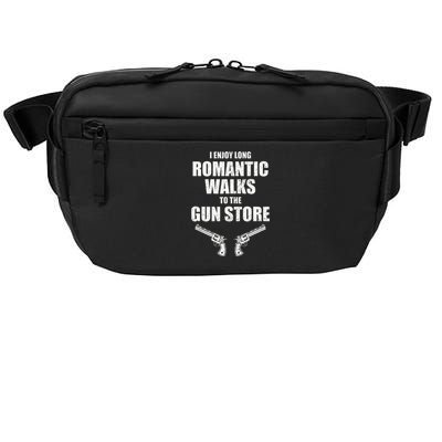 I Enjoy Long Romantic Walks to the Gun Store Funny Gun Crossbody Pack