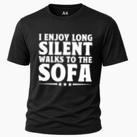 I Enjoy Long Silent Walks To The Sofa Sayings For Introvert Cute Gift Performance Shirt