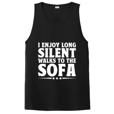I Enjoy Long Silent Walks To The Sofa Sayings For Introvert Cute Gift PosiCharge Competitor Tank