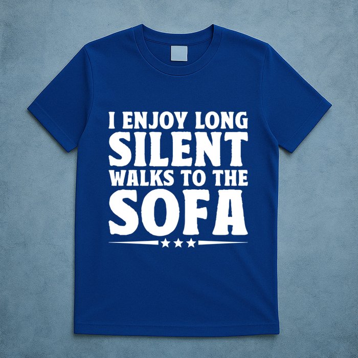 I Enjoy Long Silent Walks To The Sofa Sayings For Introvert Cute Gift T-Shirt