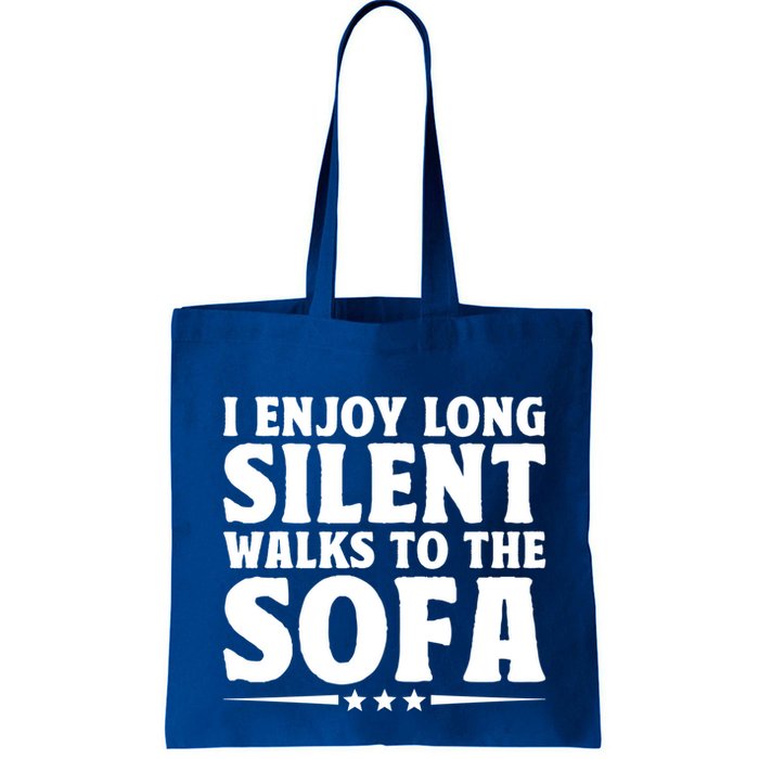 I Enjoy Long Silent Walks To The Sofa Sayings For Introvert Cute Gift Bag