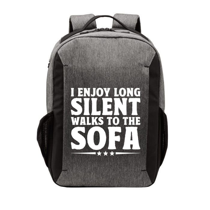 I Enjoy Long Silent Walks To The Sofa Sayings For Introvert Cute Gift Vector Backpack