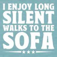 I Enjoy Long Silent Walks To The Sofa Sayings For Introvert Cute Gift Sueded Cloud Jersey T-Shirt