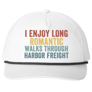 I Enjoy Long Romantic Walks Through Harbor Freight Funny Handyman Funny Saying Snapback Five-Panel Rope Hat