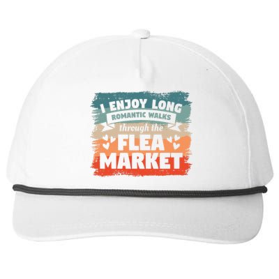 I Enjoy Long Romantic Walks Through The Flea Market Snapback Five-Panel Rope Hat