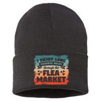 I Enjoy Long Romantic Walks Through The Flea Market Sustainable Knit Beanie