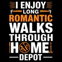 I Enjoy Long Romantic Walks Through Home Depot Funny 7-Panel Snapback Hat