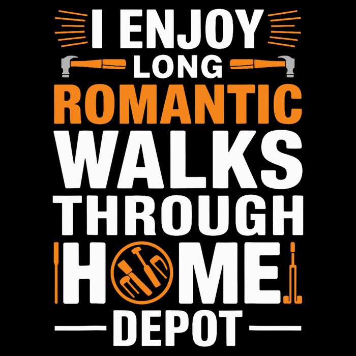 I Enjoy Long Romantic Walks Through Home Depot Funny 7-Panel Snapback Hat