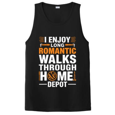 I Enjoy Long Romantic Walks Through Home Depot Funny PosiCharge Competitor Tank