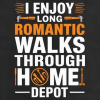 I Enjoy Long Romantic Walks Through Home Depot Funny Golf Towel