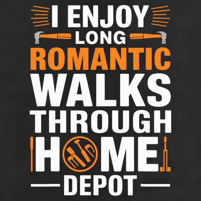 I Enjoy Long Romantic Walks Through Home Depot Funny Golf Towel