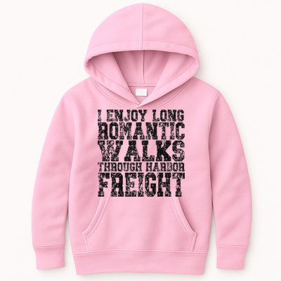 I Enjoy Long Romantic Walks Through Harbor Freight Kids Hoodie
