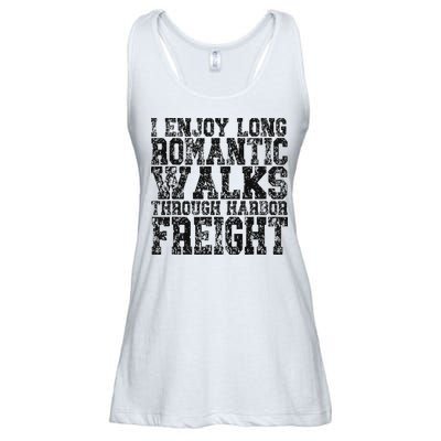 I Enjoy Long Romantic Walks Through Harbor Freight Ladies Essential Flowy Tank