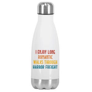 I Enjoy Long Romantic Walks Through Harbor Funny Stainless Steel Insulated Water Bottle