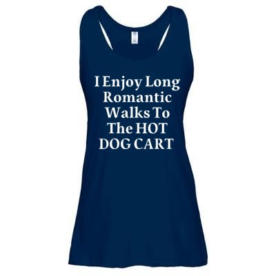 I Enjoy Long Romantic Walks To The Hot Dog Cart Ladies Essential Flowy Tank