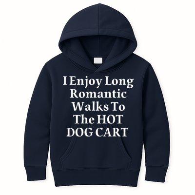 I Enjoy Long Romantic Walks To The Hot Dog Cart Kids Hoodie
