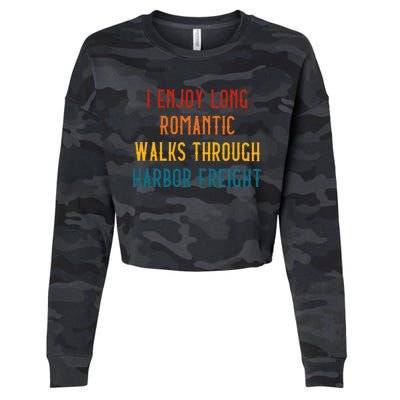 I Enjoy Long Romantic Walks Through Harbor Cropped Pullover Crew