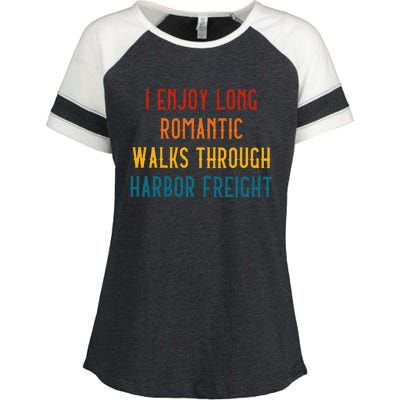 I Enjoy Long Romantic Walks Through Harbor Enza Ladies Jersey Colorblock Tee