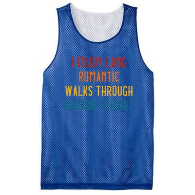 I Enjoy Long Romantic Walks Through Harbor Mesh Reversible Basketball Jersey Tank