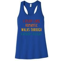 I Enjoy Long Romantic Walks Through Harbor Women's Racerback Tank