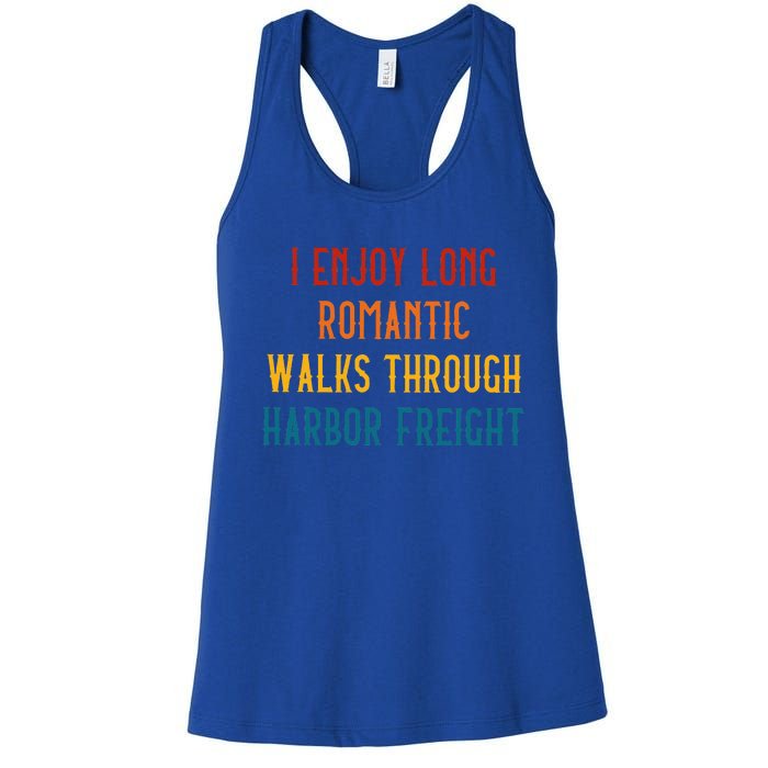 I Enjoy Long Romantic Walks Through Harbor Women's Racerback Tank