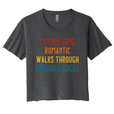 I Enjoy Long Romantic Walks Through Harbor Women's Crop Top Tee