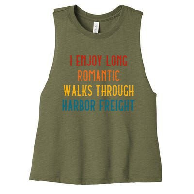 I Enjoy Long Romantic Walks Through Harbor Women's Racerback Cropped Tank