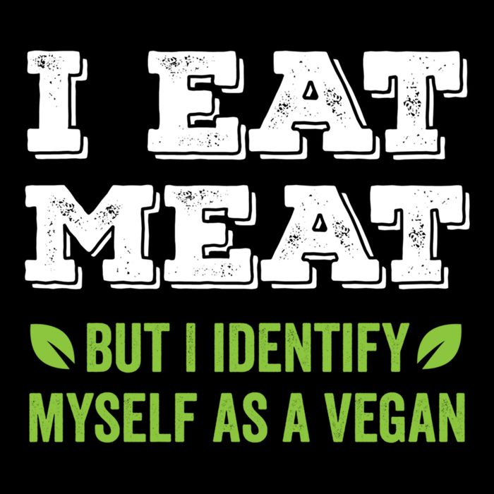 I Eat Meat But I Identify Myself As A Vegan Funny Vegetarian Cute Gift Drawstring Bag
