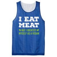 I Eat Meat But I Identify Myself As A Vegan Funny Vegetarian Cute Gift Mesh Reversible Basketball Jersey Tank