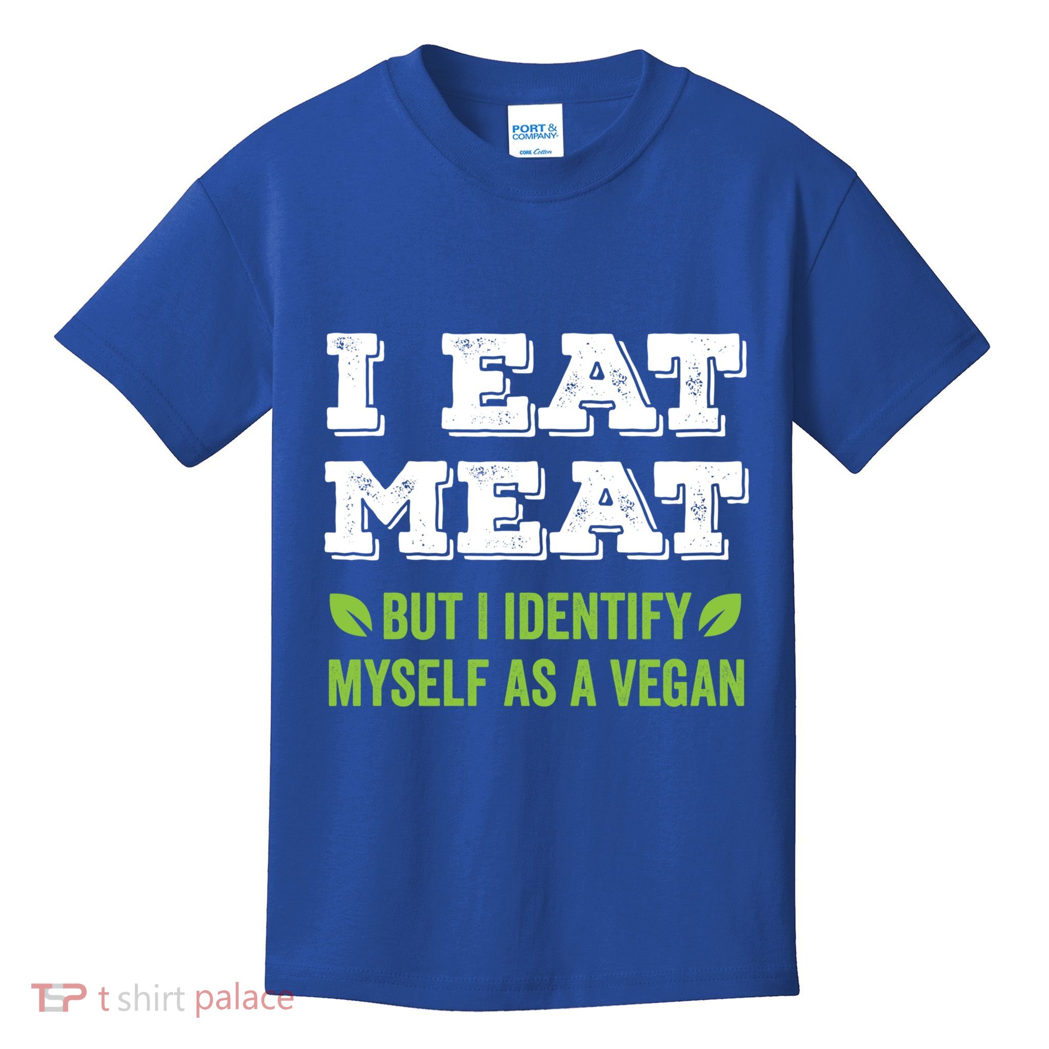 I Eat Meat But I Identify Myself As A Vegan Funny Vegetarian Cute Gift Kids T-Shirt