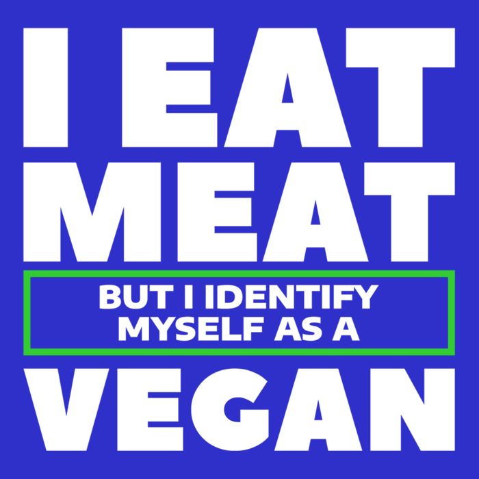 I Eat Meat But I Identify Mys As A Vegan Vegetarian Cool Gift Stripe Pom Pom Beanie