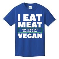 I Eat Meat But I Identify Mys As A Vegan Vegetarian Cool Gift Kids T-Shirt