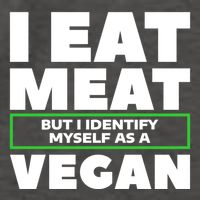 I Eat Meat But I Identify Mys As A Vegan Vegetarian Cool Gift Vector Backpack