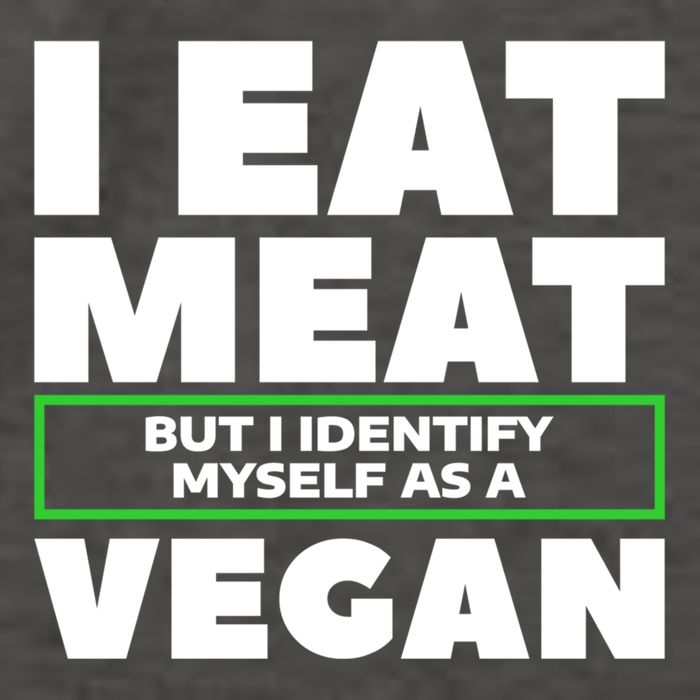 I Eat Meat But I Identify Mys As A Vegan Vegetarian Cool Gift Vector Backpack
