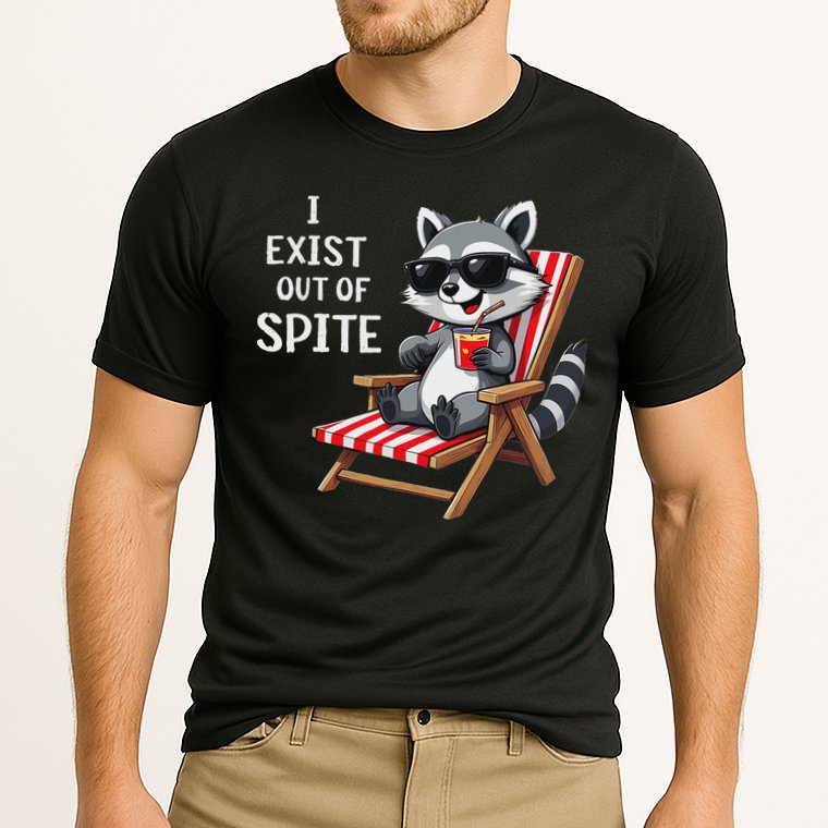 I Exist Out Of Spite Raccoon Sunglasses Performance Shirt