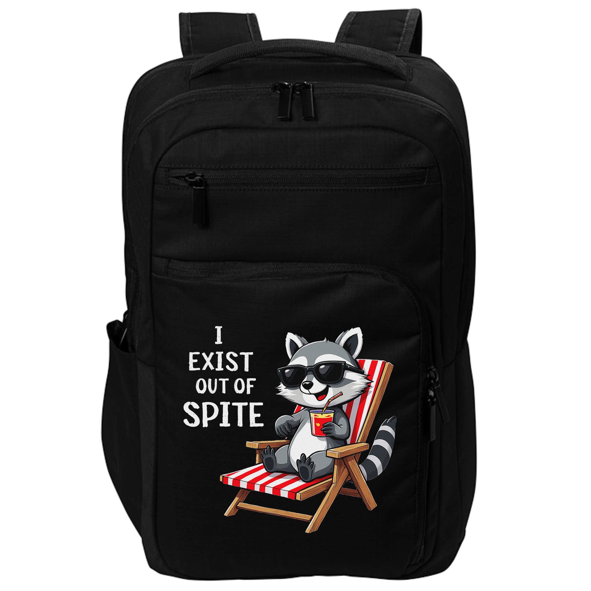 I Exist Out Of Spite Raccoon Sunglasses Impact Tech Backpack