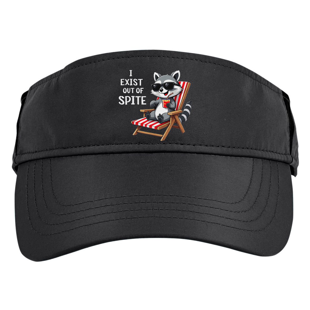 I Exist Out Of Spite Raccoon Sunglasses Adult Drive Performance Visor