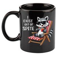 I Exist Out Of Spite Raccoon Sunglasses 11oz C Handle Ceramic Mug