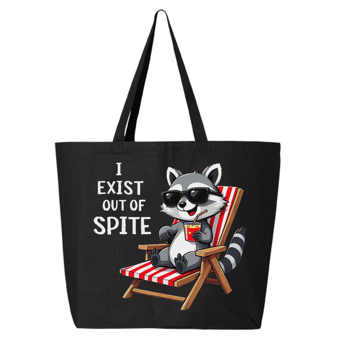 I Exist Out Of Spite Raccoon Sunglasses 25L Jumbo Tote