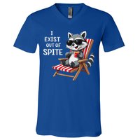 I Exist Out Of Spite Raccoon Sunglasses V-Neck T-Shirt