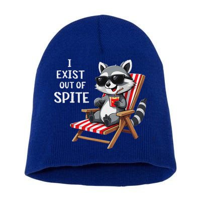 I Exist Out Of Spite Raccoon Sunglasses Short Acrylic Beanie