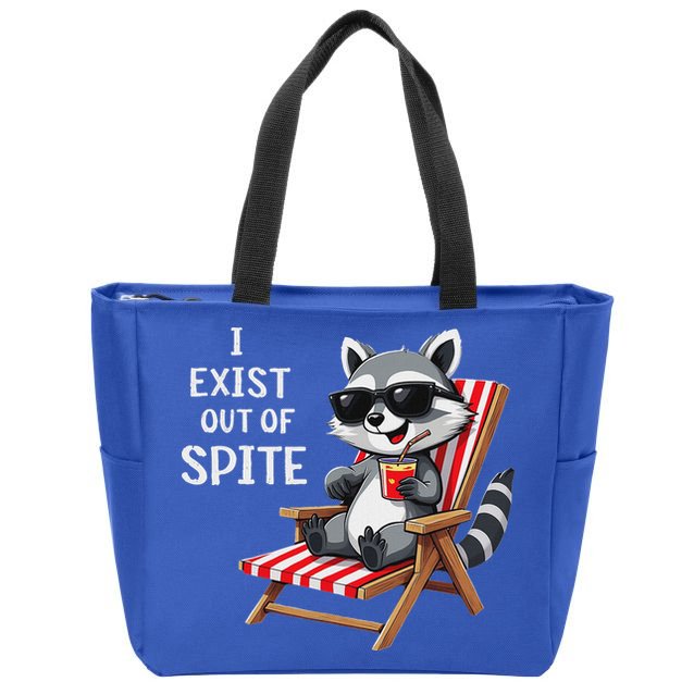 I Exist Out Of Spite Raccoon Sunglasses Zip Tote Bag