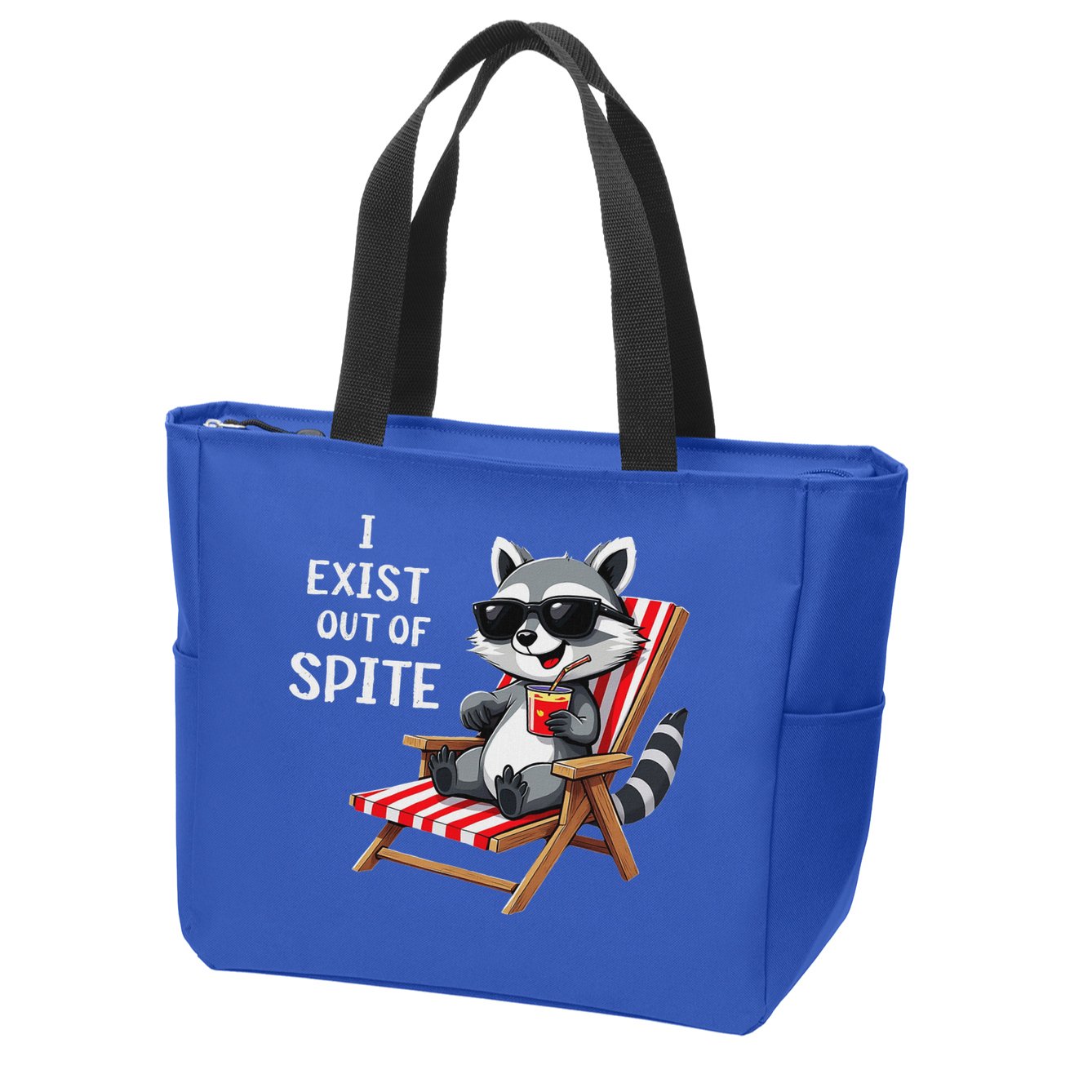 I Exist Out Of Spite Raccoon Sunglasses Zip Tote Bag