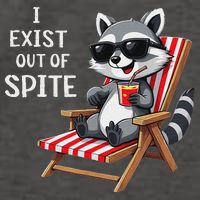 I Exist Out Of Spite Raccoon Sunglasses Vector Backpack