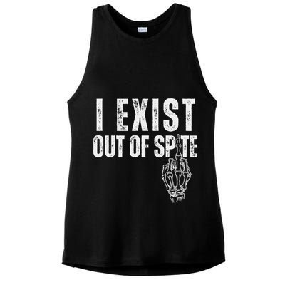 I Exist Out Of Spite Ladies PosiCharge Tri-Blend Wicking Tank