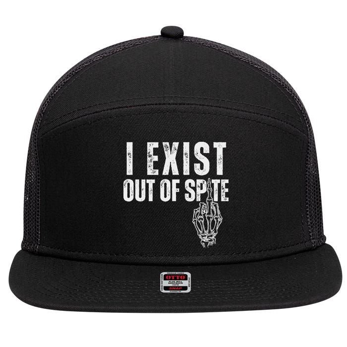 I Exist Out Of Spite 7 Panel Mesh Trucker Snapback Hat