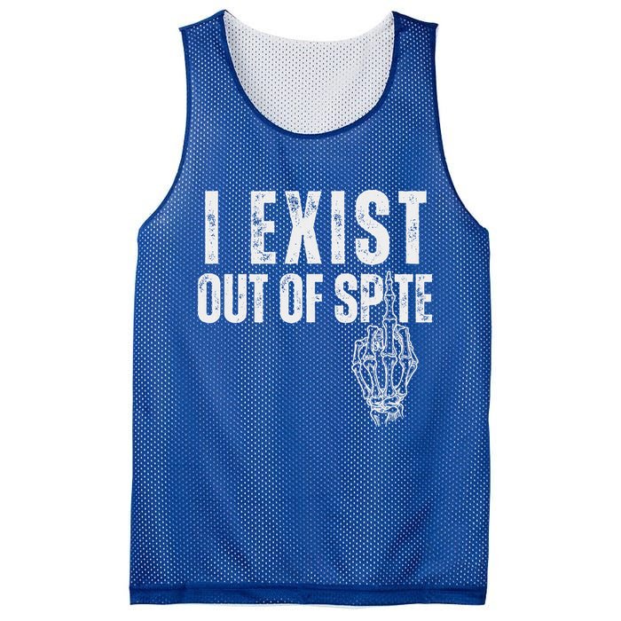 I Exist Out Of Spite Mesh Reversible Basketball Jersey Tank