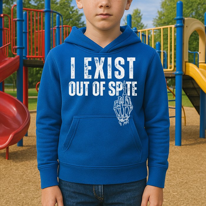 I Exist Out Of Spite Kids Hoodie