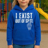 I Exist Out Of Spite Kids Hoodie