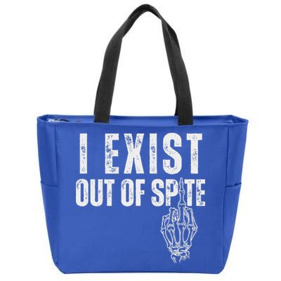 I Exist Out Of Spite Zip Tote Bag